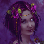 Аватар Девушка с цветами в волосах, by Nikulina-Helena