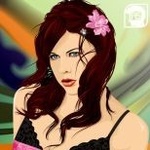 99px.ru аватар Девушка с цветком в волосах, by alpio