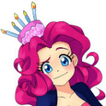 99px.ru аватар Пинки Пай / Pinkie Pie из мультсериала Мои маленькие пони: Дружба — это чудо / My Little Pony: Friendship is Magic с тортом на голове