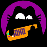 99px.ru аватар Черный кот играет на синтезаторе