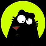 99px.ru аватар Пьяный черный кот с бокалом вина икает