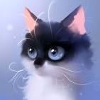 99px.ru аватар Чернобелый кот с голубыми глазами, by Apofiss