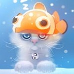 Аватар Белый кот в смешной шапке, by Apofiss