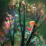 99px.ru аватар Девочка сидит на дереве