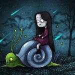 Аватар Девочка катается на улитке