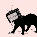 99px.ru аватар Черный кот с телевизором на голове (Meow)