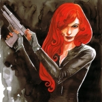 99px.ru аватар Рыжеволосая девушка с пистолетом
