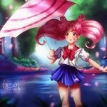 99px.ru аватар Малышка Чибиуса / Chibiusa из аниме Сейлор Мун / Sailor Moon с зонтиком, art by Axsens