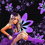 99px.ru аватар Девушка с длинными светлыми волосами сидит на фоне цветов
