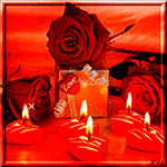 99px.ru аватар Горящие свечи, валентинка и красные розы