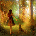 99px.ru аватар Девушка с кошкой в осеннем лесу