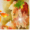99px.ru аватар Лучик солнца отражается в капле воды на осеннем листе