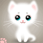 99px.ru аватар Белый котенок с голубыми глазами наблюдает за пролетающей бабочкой