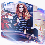 99px.ru аватар Красивая рыжеволосая девушка под зонтом среди бликов и осенних листьев