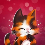 Аватар Рыжий котенок на розовом фоне