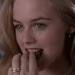 Аватар Alicia Silverstone / Алисия Сильверстоне что-то кушает, фильм Clueless / Бестолковые, 1995