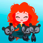 Аватар Принцесса Мерида / Merida с медвежатами из мультфильма Храбрая сердцем / Brave