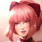 99px.ru аватар Девушка с розовыми волосами, by enmoire