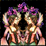 99px.ru аватар Две девушки-эльфы на фоне цветов