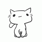Аватар Танцующий кот на белом фоне