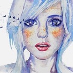 Аватар Девушка с глазами, из одного из которого вылетают птицы, by proxi-mity