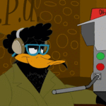 99px.ru аватар Daffy Duck / Даффи Дак с телекамерой - мультипликационный персонаж из подборки Looney Tunes в мультсериале Warner Brothers и Merrie Melodies