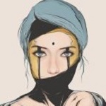 Аватар Девушка с разукрашенным лицом, by yuschav