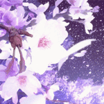 99px.ru аватар Веточка цветущей сакуры и падающие лепестки