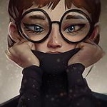 99px.ru аватар Девушка в больших очках держит руки у ворота свитера