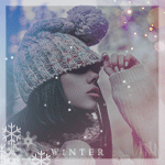 99px.ru аватар Девушка поправляет вязаную шапку, (winter / зима)