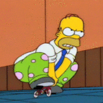 99px.ru аватар Homer Simpson / Гомер Симпсон из мультсериала the Simpsons / Симпсоны едет на велосипеде