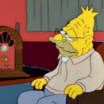 99px.ru аватар Мультсериал The Simpsons / Abraham Simpson слушает радио