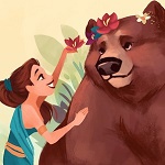 Аватар Девочка с медведем