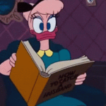 Аватар Daisy Duck / Дейзи Дак с книгой, герой мультфильма студии Walt Disney / Волта Диснея