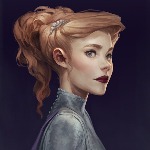 99px.ru аватар Светловолосая девушка с красными губами, by Charlie-Bowater