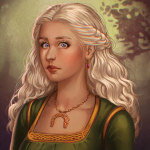 Аватар Девушка со светлыми волосами в зеленом платье, by JuneJenssen