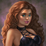 99px.ru аватар Девушка с пышными коричневыми волосами, by JuneJenssen