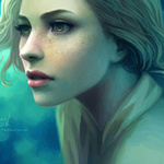 99px.ru аватар Светловолосая девушка смотрит в сторону, by LauraHollingsworth