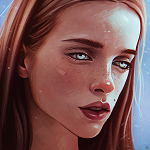 Аватар Рыжеволосая грустная девушка, художник Julia Razumova