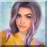 99px.ru аватар Девушка с фиолетовыми волосами, by Aleksei Vinogradov
