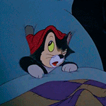 99px.ru аватар Котенок Figaro / Фигаро из диснеевского мультфильма Pinocchio / Пиноккио ложится спать