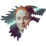 99px.ru аватар Sophie Turner / Софи Тернер в роли Сансы Старк / Sansa Stark из сериала Игра престолов / Game of Thrones и герб дома