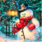 99px.ru аватар Снеговик под падающим снегом