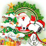 99px.ru аватар Дед мороз у елки на фоне новогодней собачки и подарков