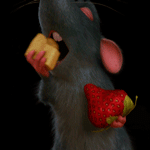 99px.ru аватар Крысенок Реми / Remy из мультфильма Рататуй / Ratatouille жует сыр