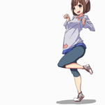 99px.ru аватар Нэко-девушка делает акробатические движения, by @midusane