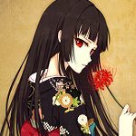 99px.ru аватар Энма Ай / Enma Ai из аниме Jigoku Shoujo / Адская девочка / Hell Girl с цветком в руке