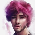 99px.ru аватар Парень с розовыми волосами, by Sandramalie