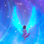 99px.ru аватар Девушка с крыльями на фоне звезд