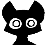 99px.ru аватар Черной котик на белом фоне, by SoxzTheWolf